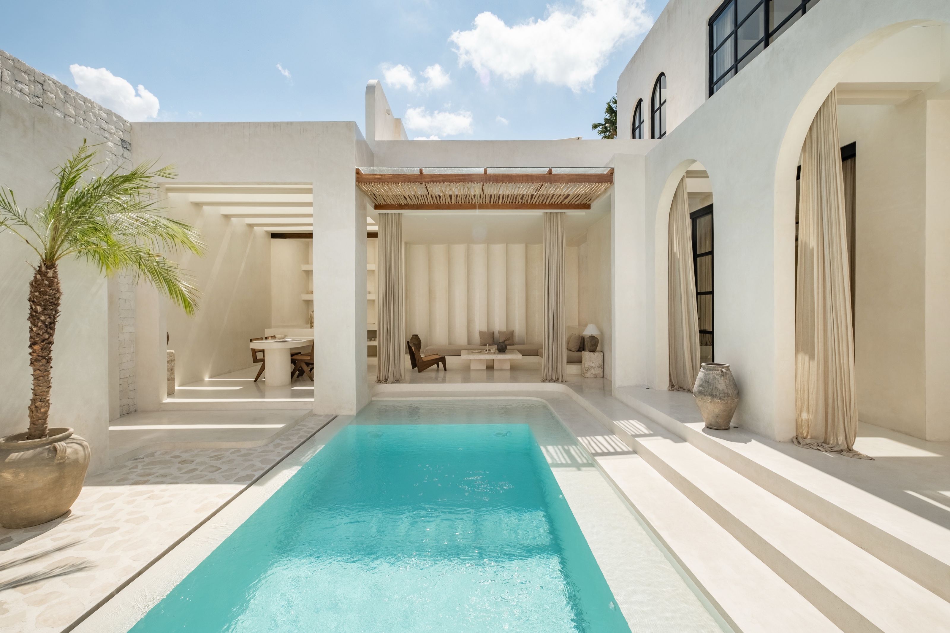 Pool and courtyard at Villa 02
